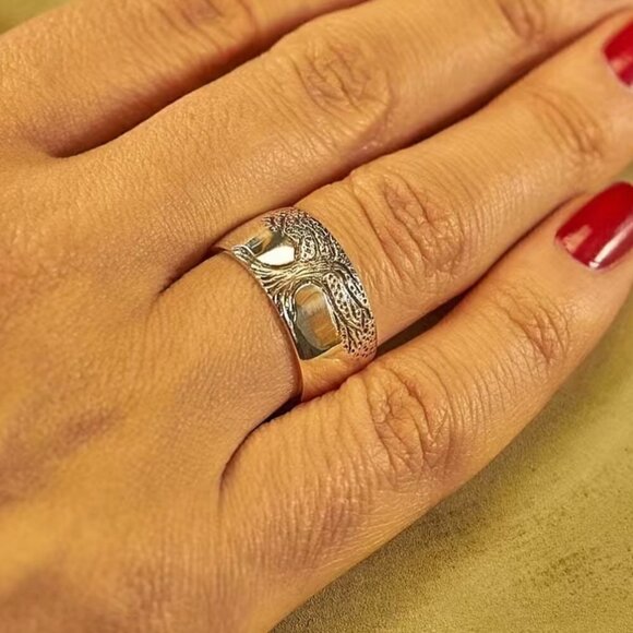 Boho Bodhi Tree of Life Band Ring #762 - Picture 9 of 9